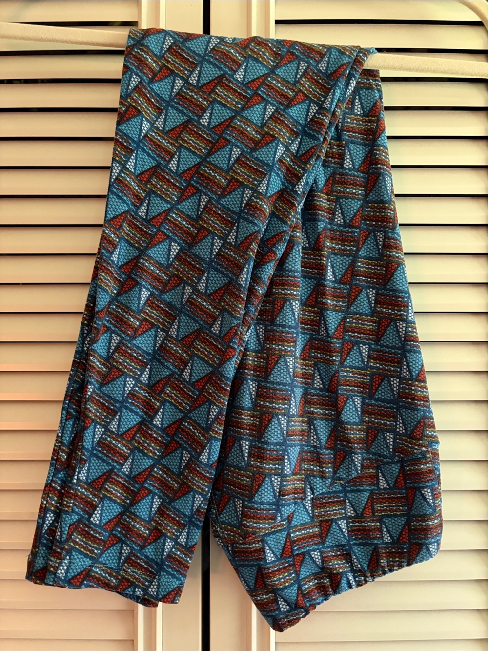 LuLaRoe Blue Geometric Maxi Skirt with Multi-Color Accents